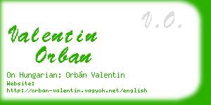 valentin orban business card