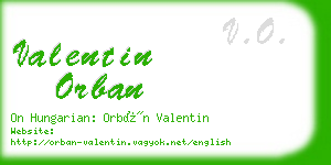 valentin orban business card